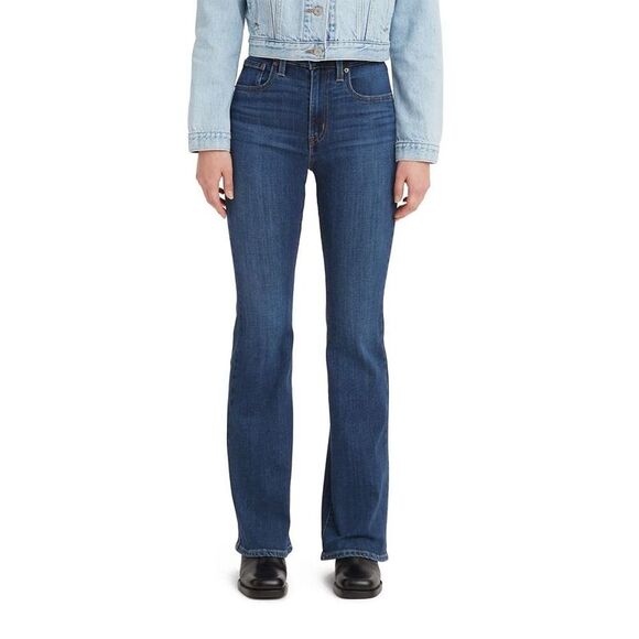 Levi's Pants - Levi's -  Women's 726 High Rise Standard Fit Flare Le Dark Indigo Worn In